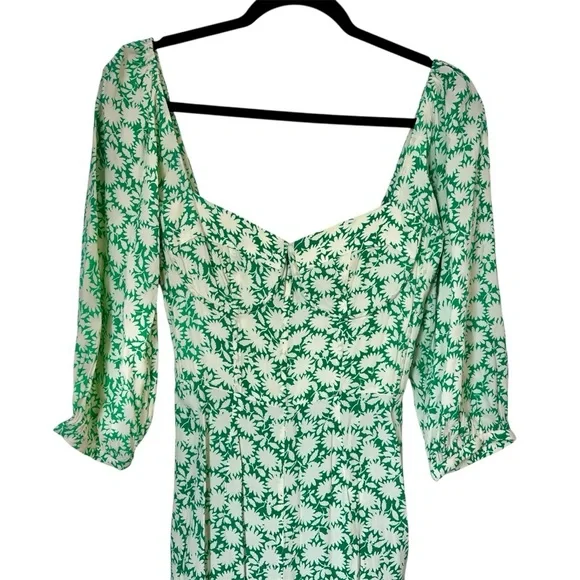 Revolve Capulet Jumpsuit Size Small Manzanita Floral Apple Green Square Neck - Picture 3 of 12